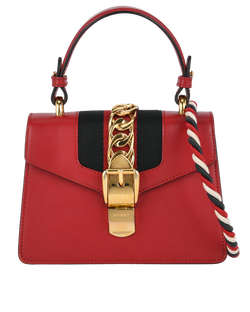 Mini Sylvie Shoulder Bag, Leather, Red, 493075, S, 2*